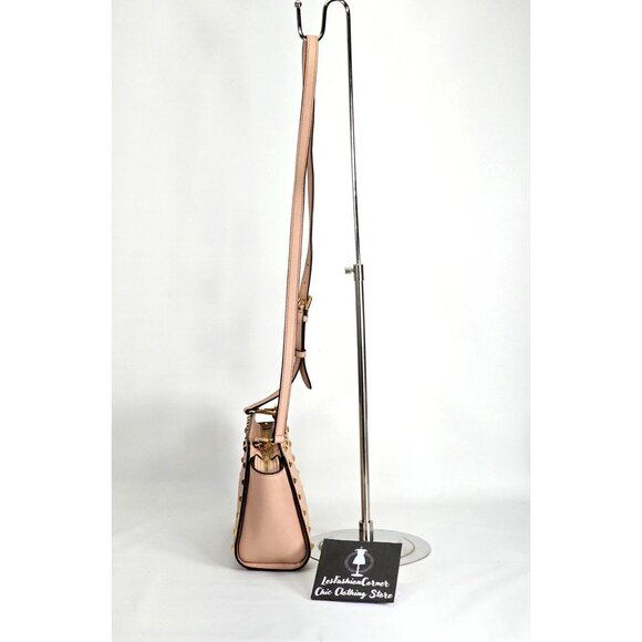 Michael Kors Women's Pale Pink Leather Selma Studded Tote Size Small 1826 - Picture 6 of 14